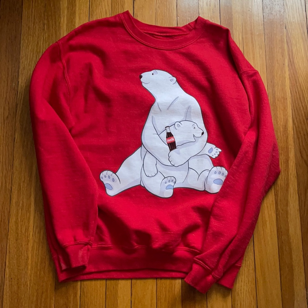 Coca-cola polar bear crewneck sweatshirt